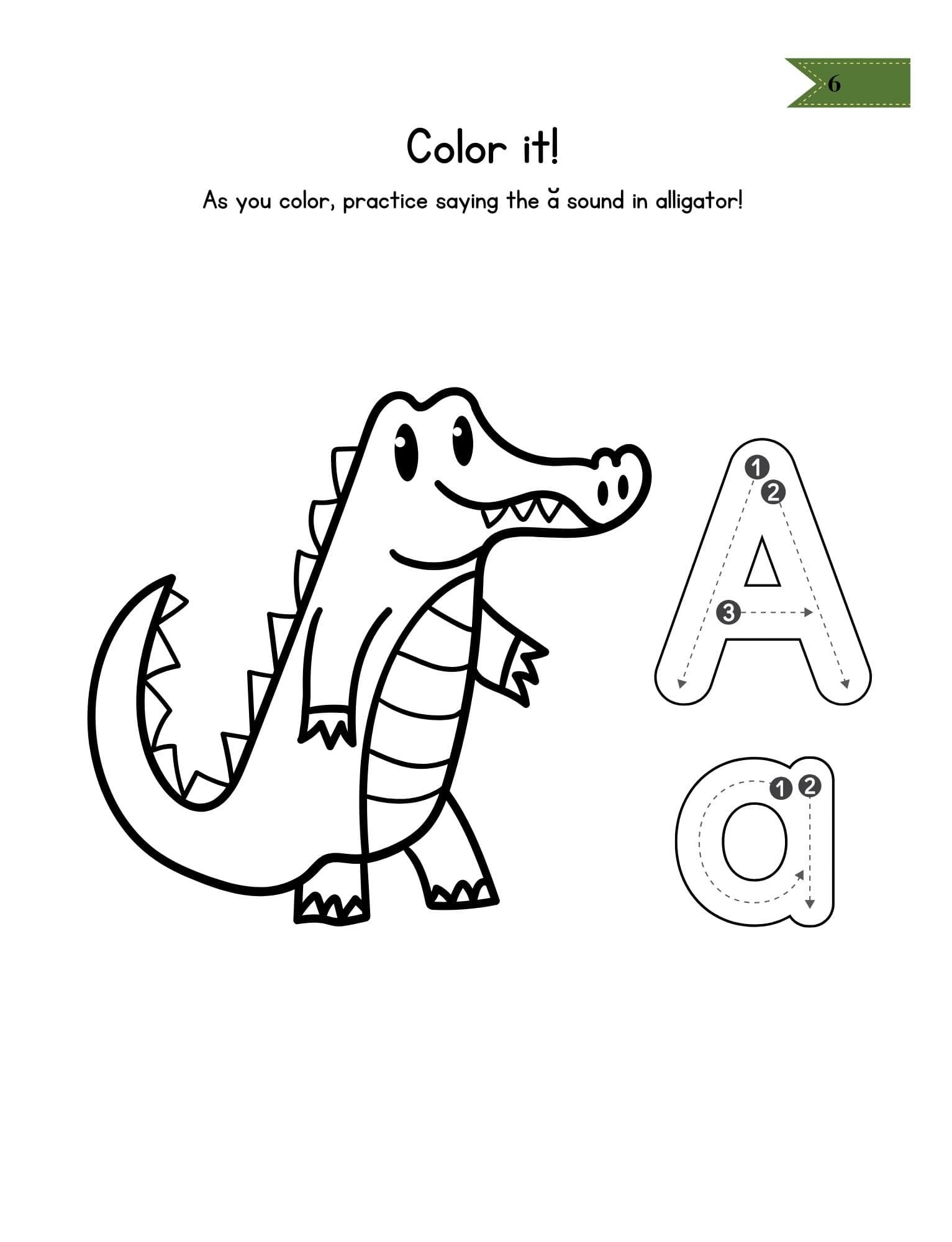 Shop level 1 alphabet workbook color it page