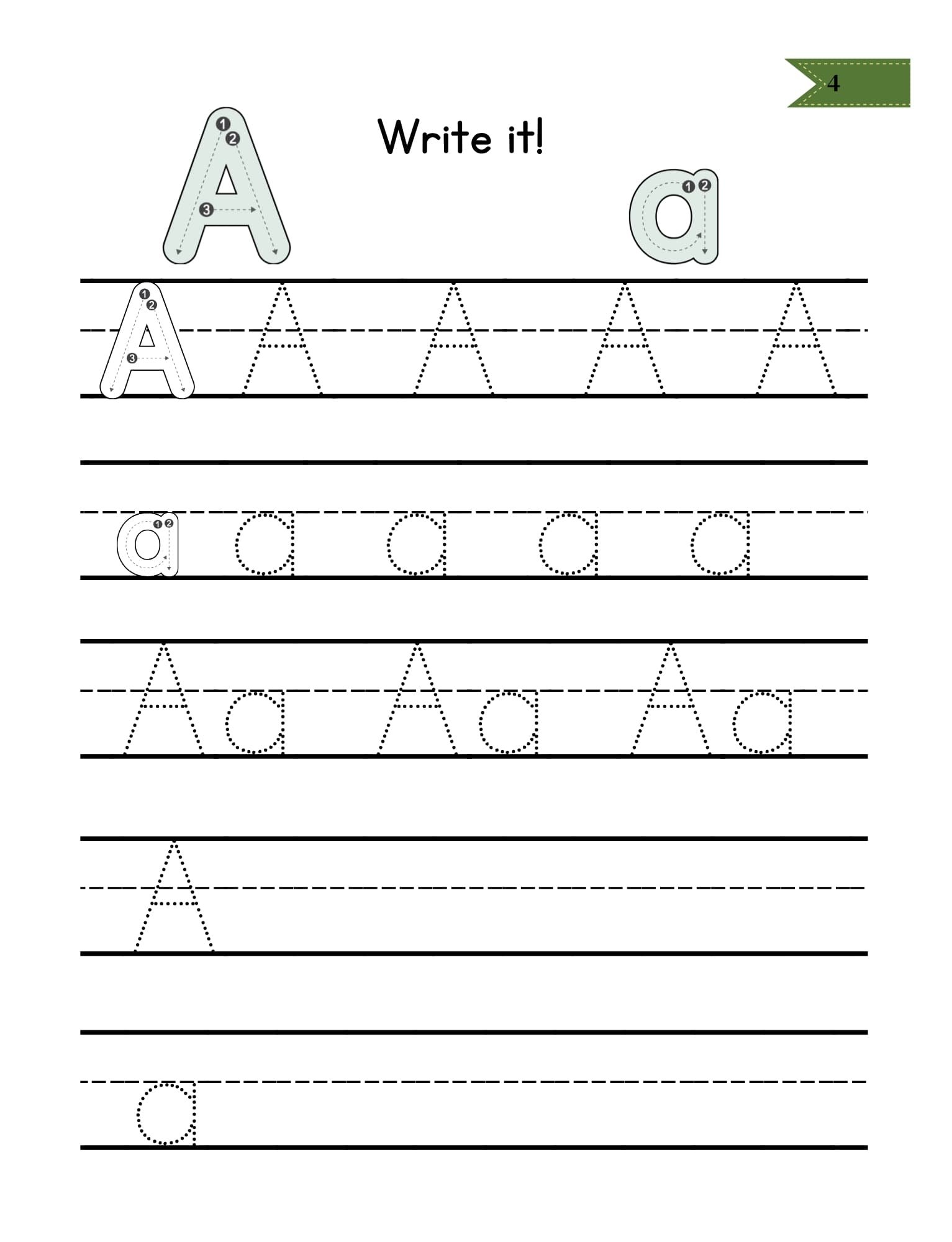 Shop level 1 alphabet workbook write it page