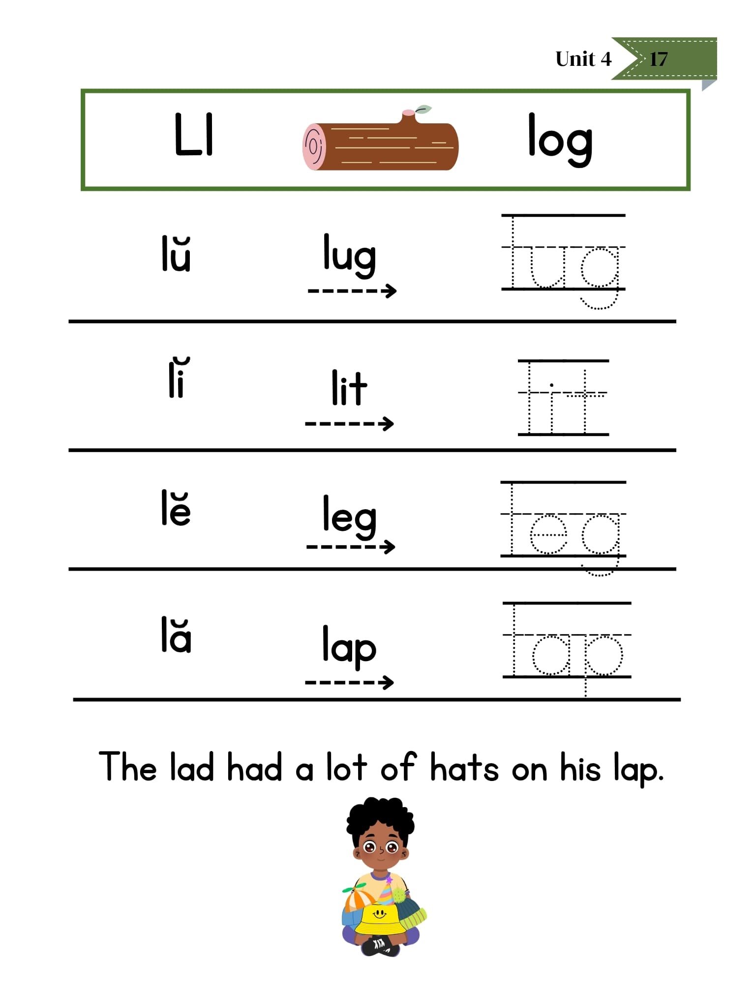 Shop level 2 reader letter lesson page