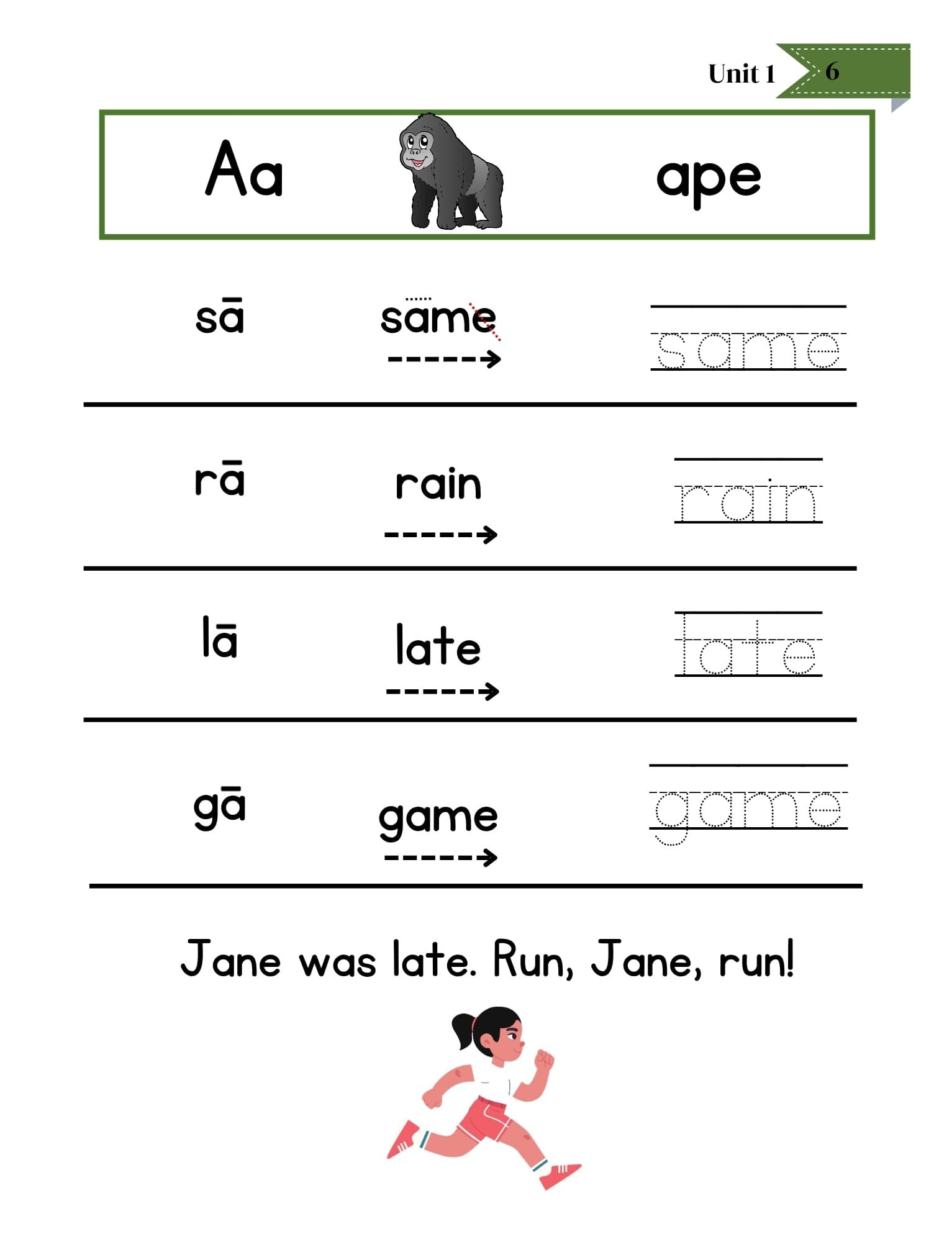 Shop level 3 reader special phonics lesson page
